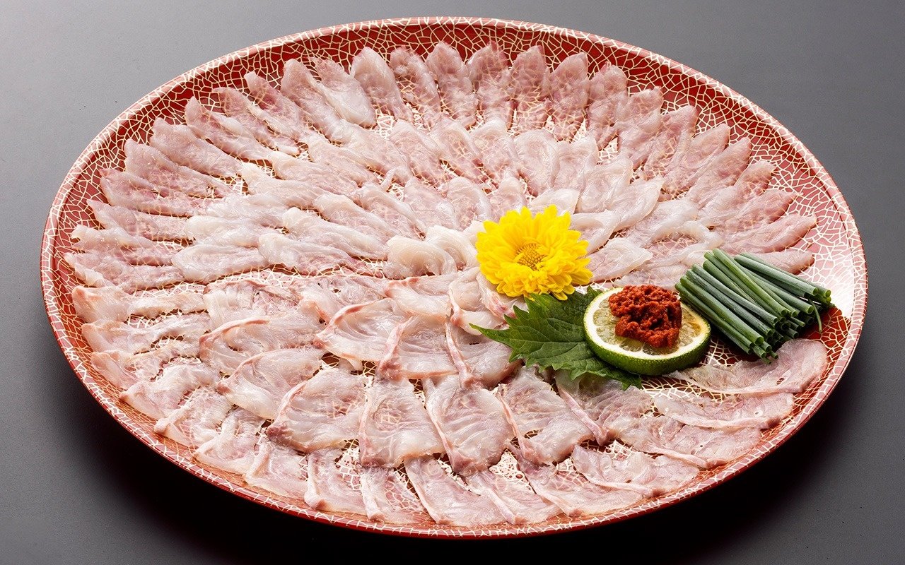 ふく＆ぶりhalf菊盛刺40㎝・ふく鍋セット（ 40cm皿付：5〜6人前）