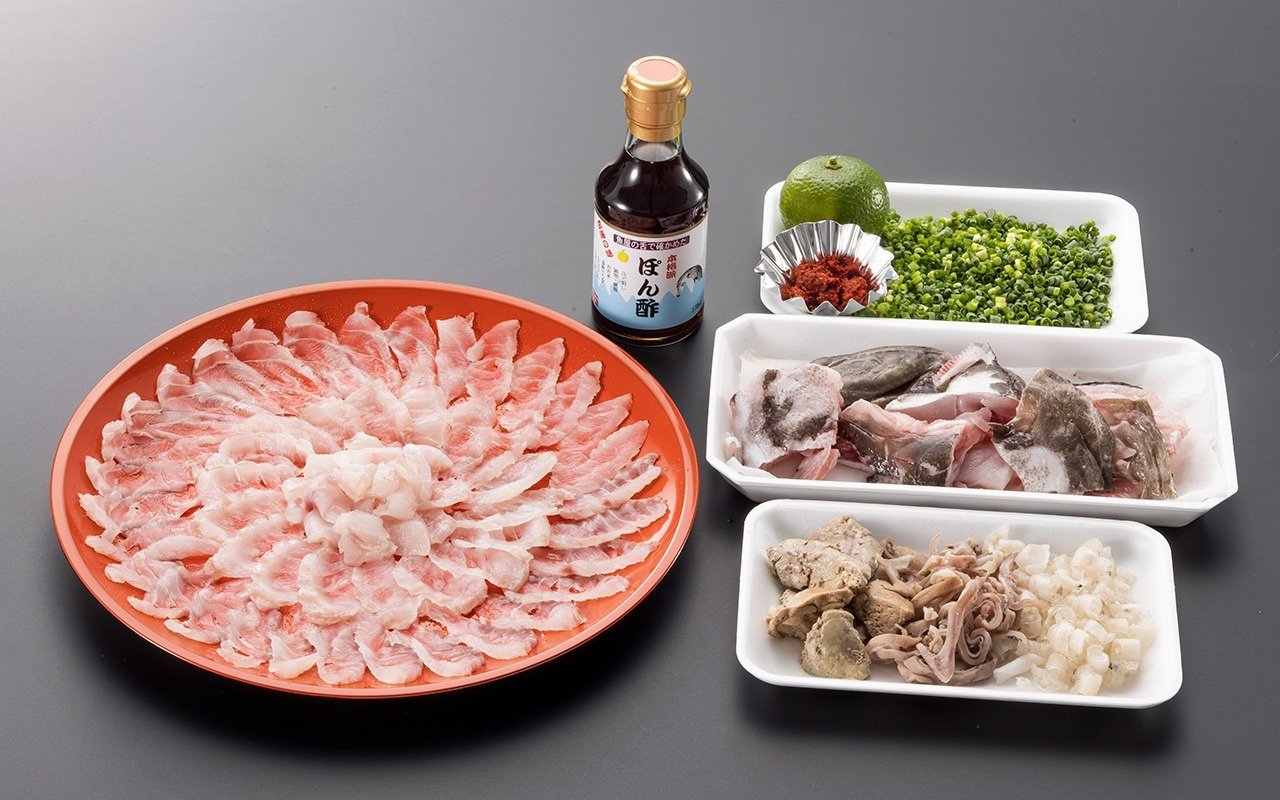 クエ菊盛刺30㎝・鍋セット（30cm皿付：2〜3人前）セット内容