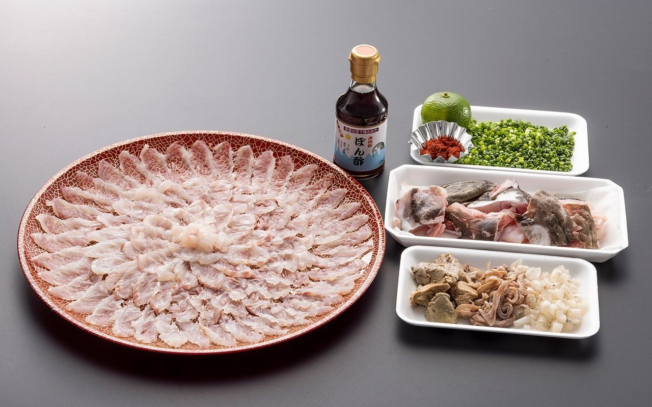 クエ菊盛刺33㎝・鍋セット（33cm皿付：3〜4人前）セット内容